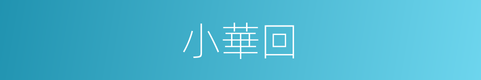 小華回的同義詞