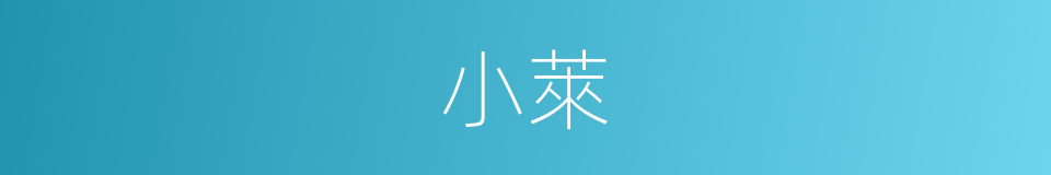 小萊的同義詞