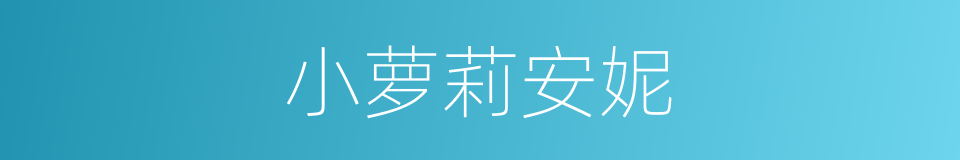 小萝莉安妮的同义词