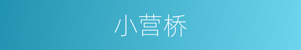 小营桥的同义词