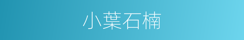 小葉石楠的同義詞