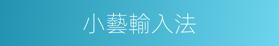 小藝輸入法的同義詞