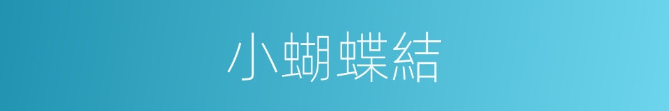 小蝴蝶結的同義詞