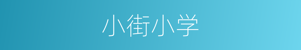 小街小学的同义词
