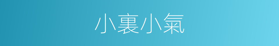 小裏小氣的意思