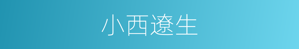 小西遼生的同義詞