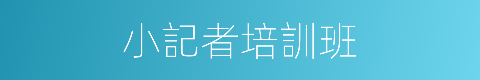 小記者培訓班的同義詞