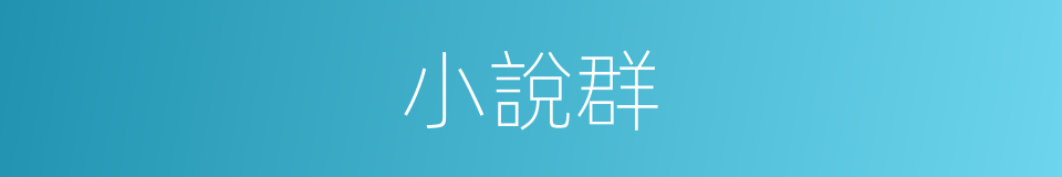 小說群的同義詞