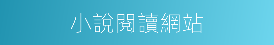 小說閱讀網站的同義詞