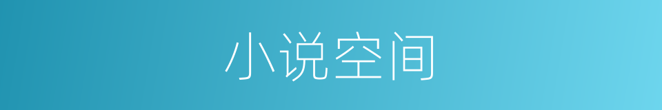 小说空间的同义词