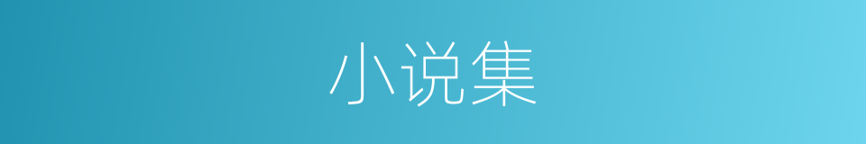 小说集的同义词