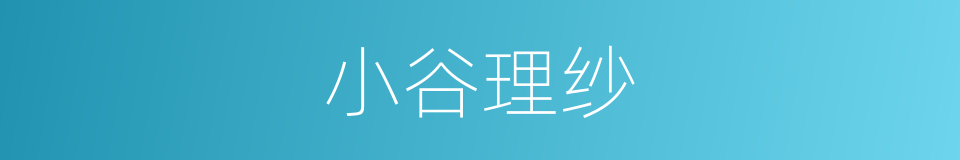 小谷理纱的同义词