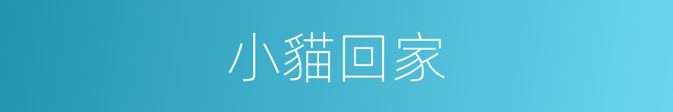 小貓回家的同義詞