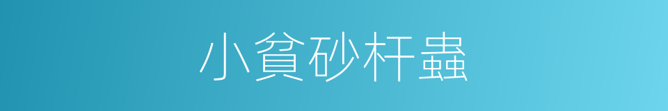 小貧砂杆蟲的同義詞