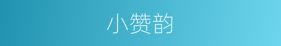 小赞韵的同义词