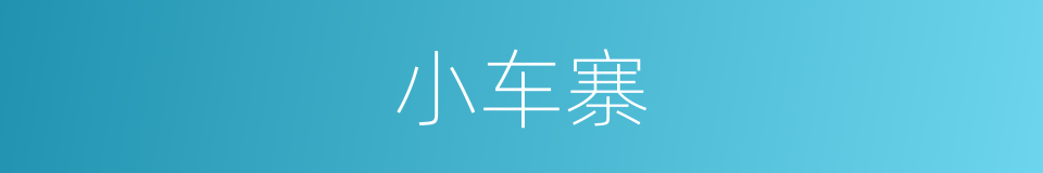 小车寨的同义词