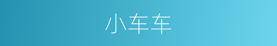 小车车的同义词