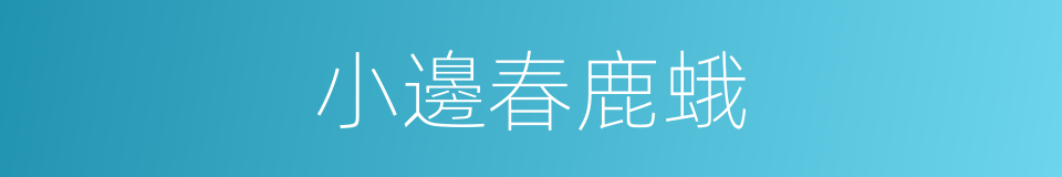 小邊春鹿蛾的同義詞
