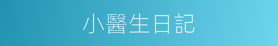 小醫生日記的同義詞