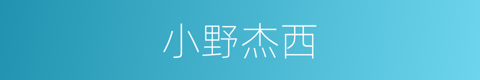 小野杰西的同义词