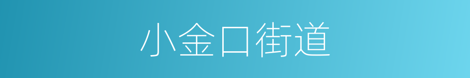 小金口街道的同义词