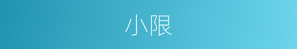 小限的同义词