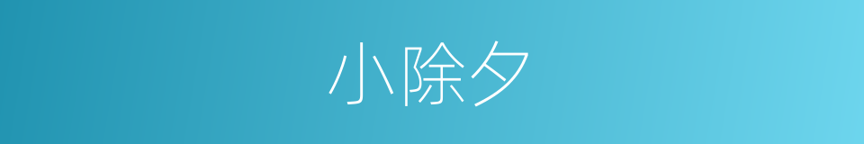 小除夕的意思