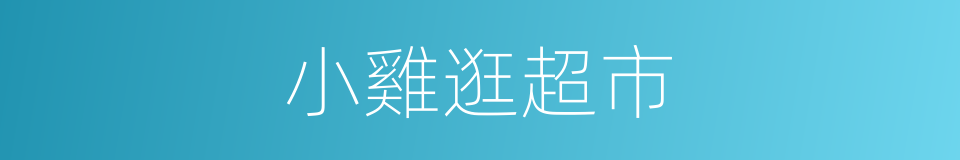 小雞逛超市的同義詞