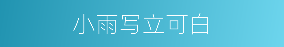 小雨写立可白的同义词