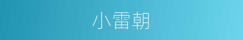 小雷朝的同义词