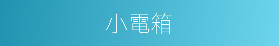 小電箱的同義詞
