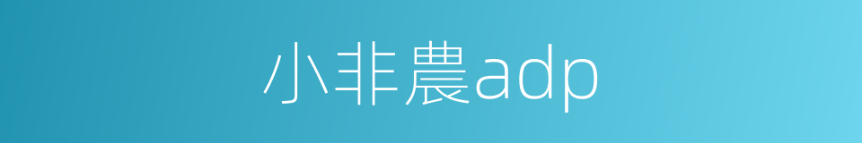 小非農adp的同義詞