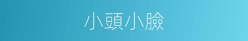 小頭小臉的同義詞