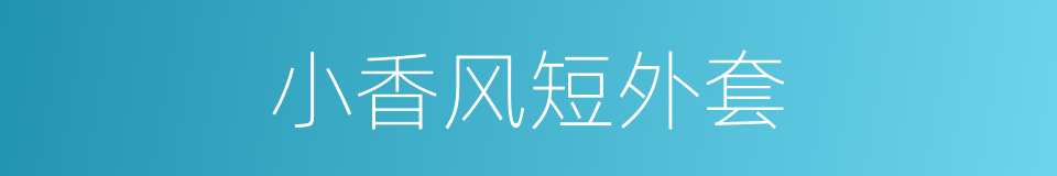 小香风短外套的同义词