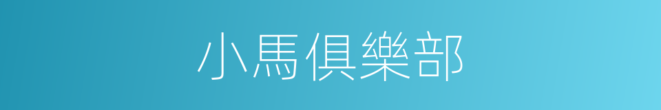 小馬俱樂部的同義詞