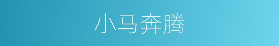 小马奔腾的同义词