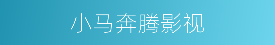 小马奔腾影视的同义词