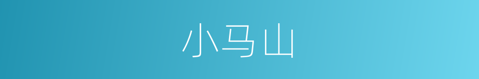 小马山的同义词