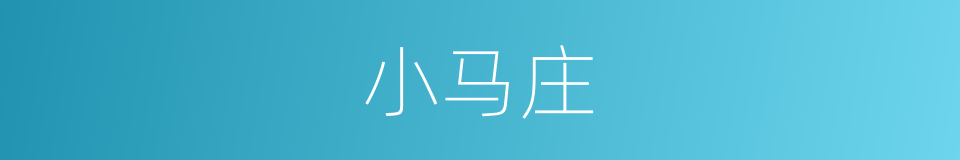 小马庄的同义词