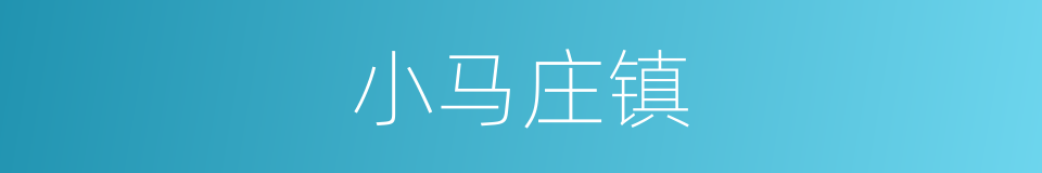 小马庄镇的同义词