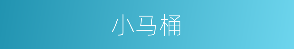 小马桶的同义词