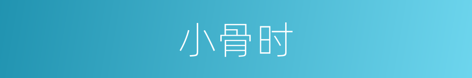 小骨时的同义词