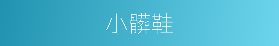 小髒鞋的同義詞