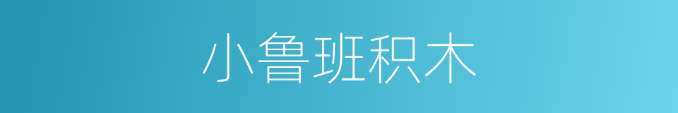 小鲁班积木的同义词