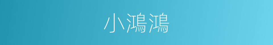 小鴻鴻的同義詞