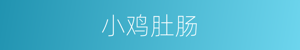 小鸡肚肠的意思