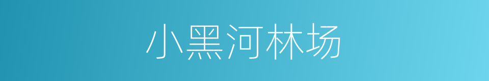 小黑河林场的同义词