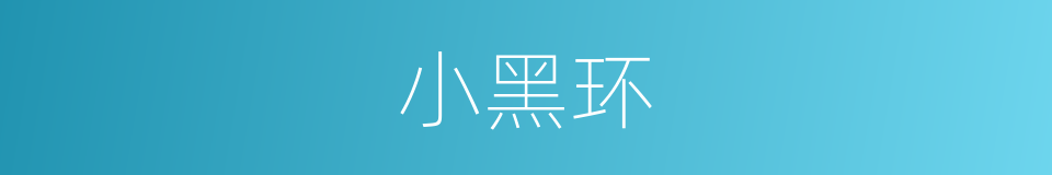 小黑环的同义词
