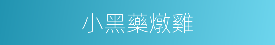 小黑藥燉雞的同義詞