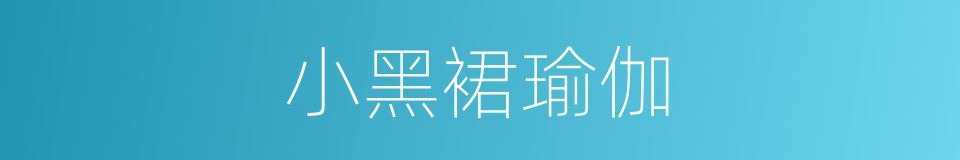 小黑裙瑜伽的同义词